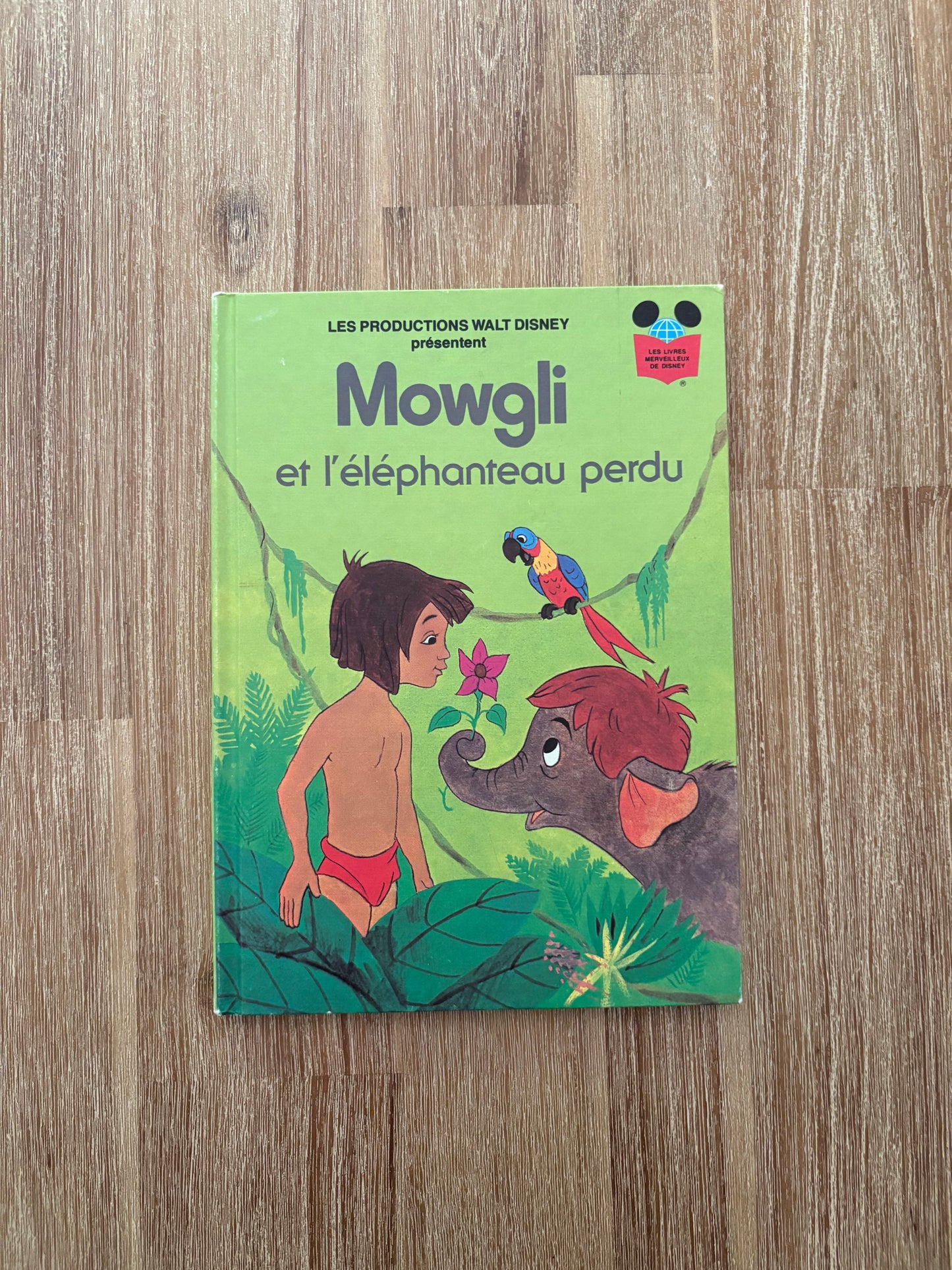 *Vintage* 1978 Mowgli et l'éléphanteau perdu