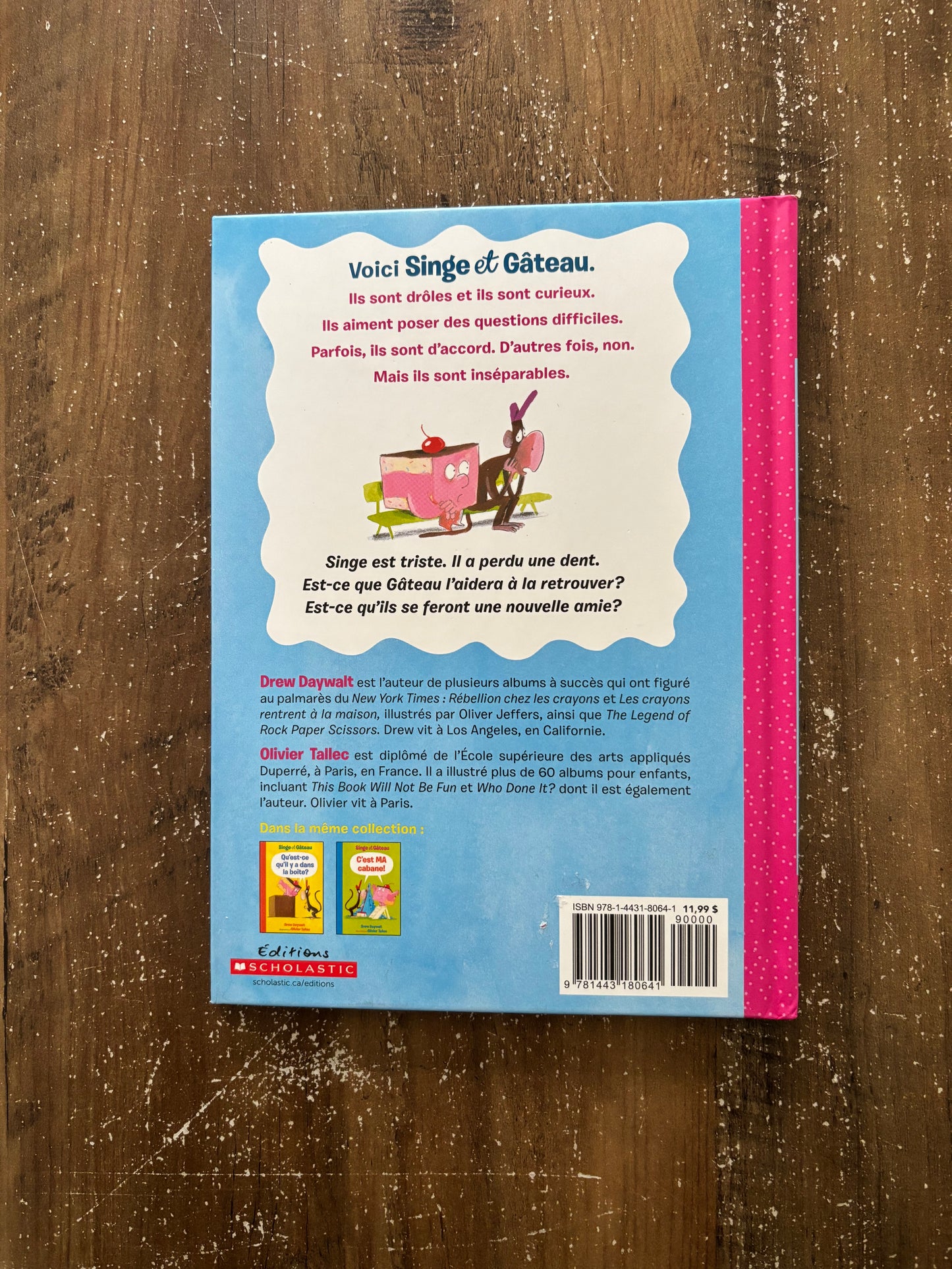 Singe et Gâteau j’ai perdu une dent!