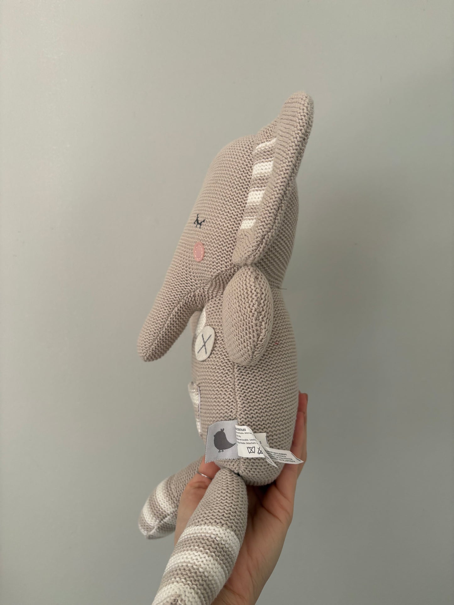 *Neuf sans étiquette * Peluche hochet / Théodore éléphant / Living textile